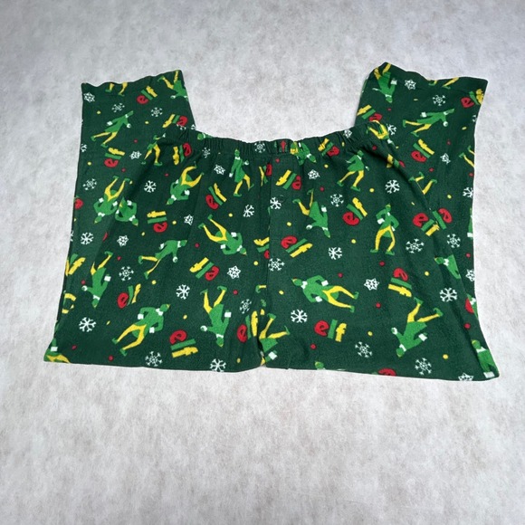 Elf Movie Pajama Pants Fleece Christmas Holiday‎ Sleepwear Green Mens Size - Picture 1 of 5